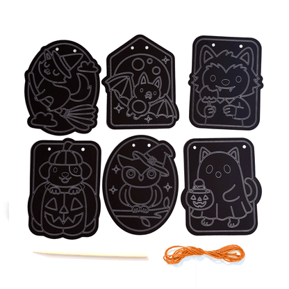 Mini Scratch & Scribble Window Banner Kit - Boo Buddies