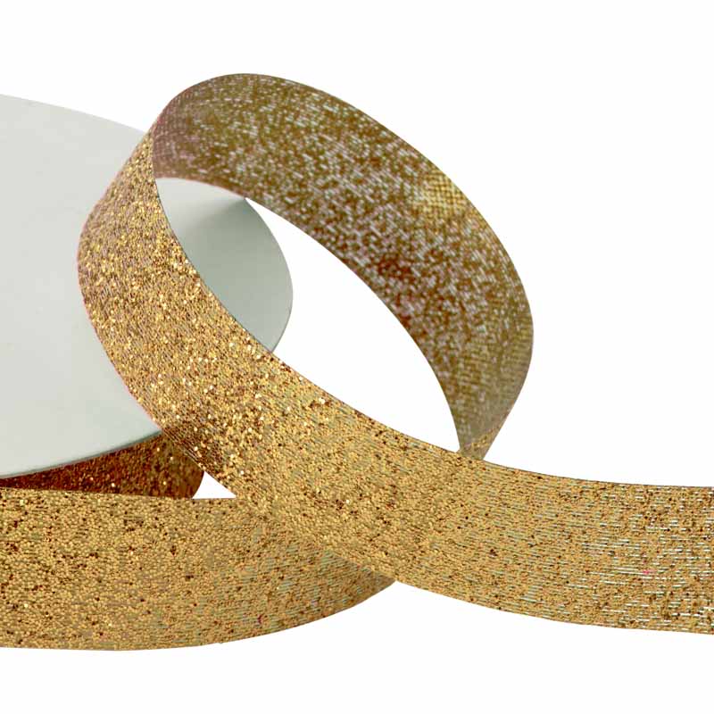 Glitter Cut-Edge Ribbon Spool - Select Color