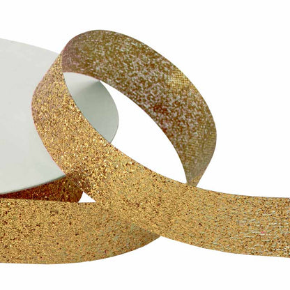 Glitter Cut-Edge Ribbon Spool - Select Color