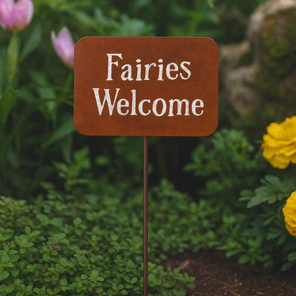 Blank Metal Sign Stake - Select Black or Rusty Tin