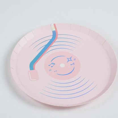 Pop Star Dance Party Vinyl Record Dessert Plates 8ct