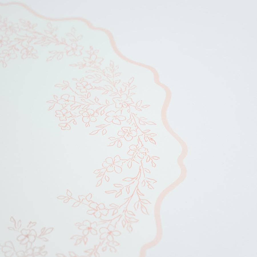 Floral Elegance Pink Placemats 12ct