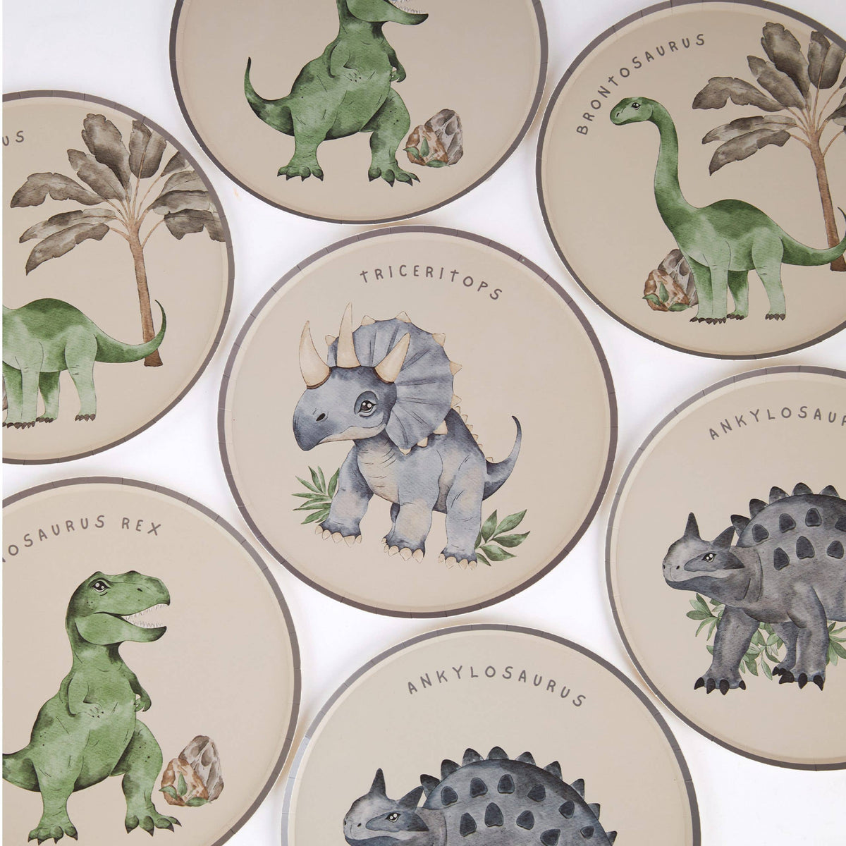 Dinosaur Paper Plates – 8 in Partyware