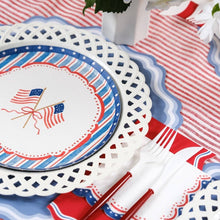 White Basketweave Dinner Paper Plates