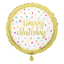 #064 Bright Triangle Birthday 17in Balloon