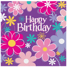 Birthday Blossoms Luncheon Napkins 16ct