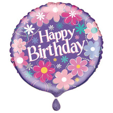 Birthday Blossoms 18in Mylar Balloon