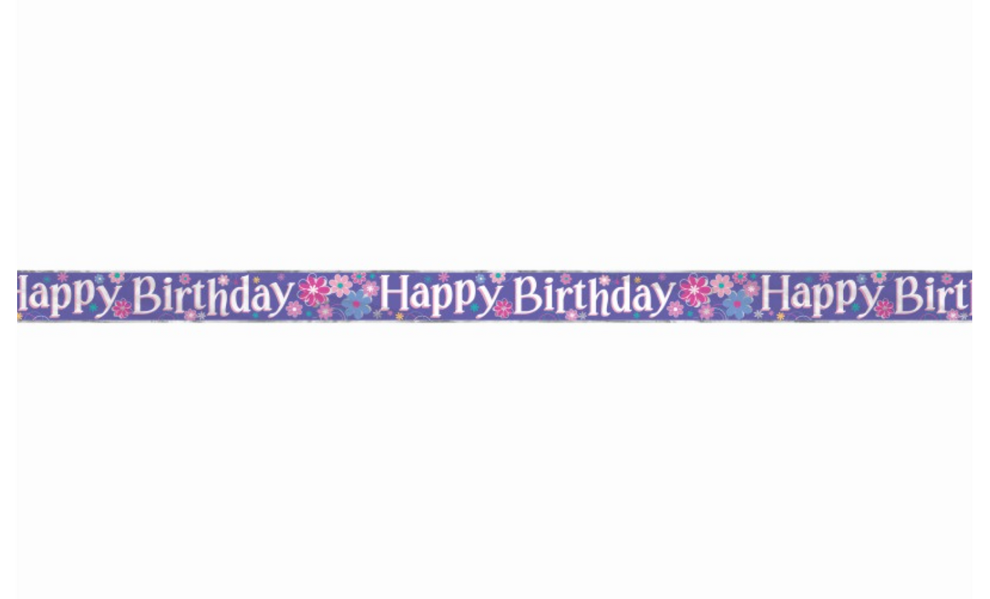 Foil Birthday Blossoms Banner 12ft