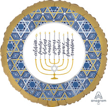 Hanukkah Festival of Lights 18in Balloon