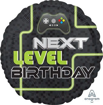 #148 Next Level Gaming Birthday 18in Balloon