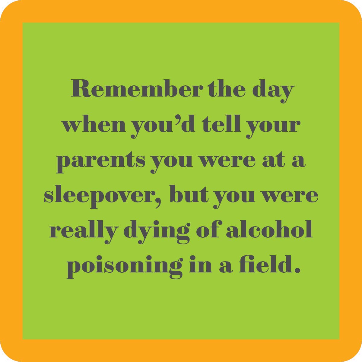 COASTER Alcohol Poisoning | Funny Gift | Home Bar Decor