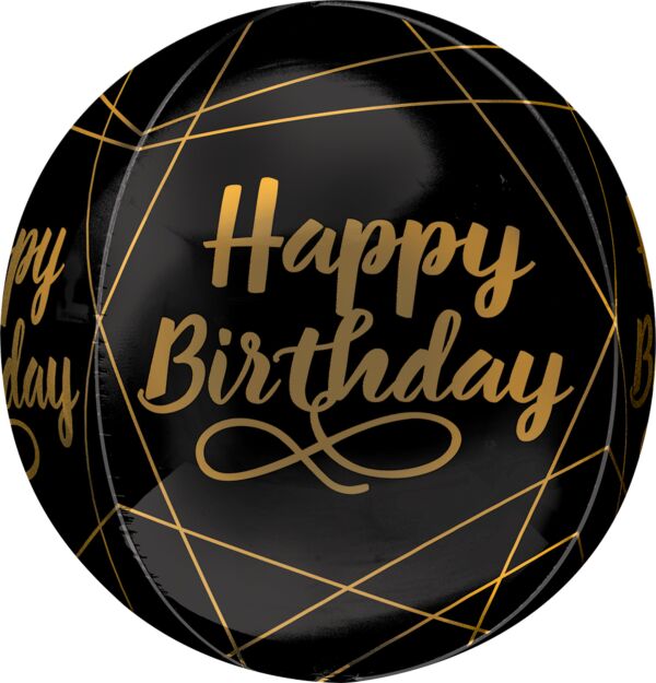 #032 Elegant Birthday Orbz Balloon