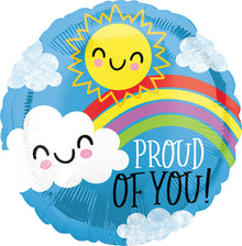 #423 Proud Of You Sun and Cloud 17in Balloon