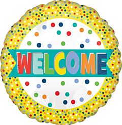 Welcome Lots of Dots 18in Mylar Balloon
