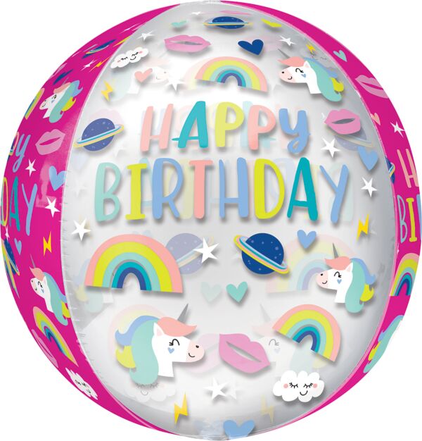 #044 Birthday Trendy Icons Orbz Balloon