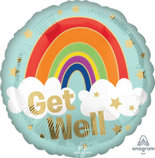 #575 Get Well Golden Rainbow 17in Balloon