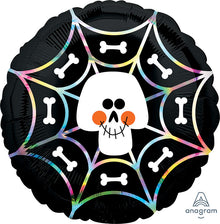 Iridescent Skull Web 18in SuperShape Balloon