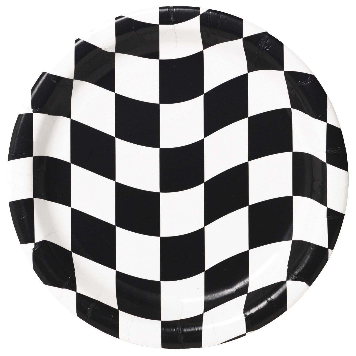 Black & White Check 7in Plates 8ct