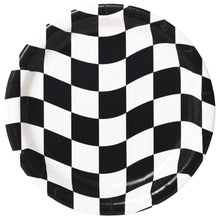Black & White Check 7in Plates 8ct