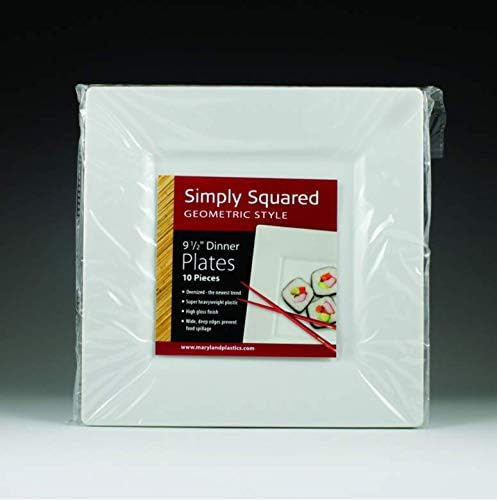 Premium Plastic Square White Plates and Bowls
