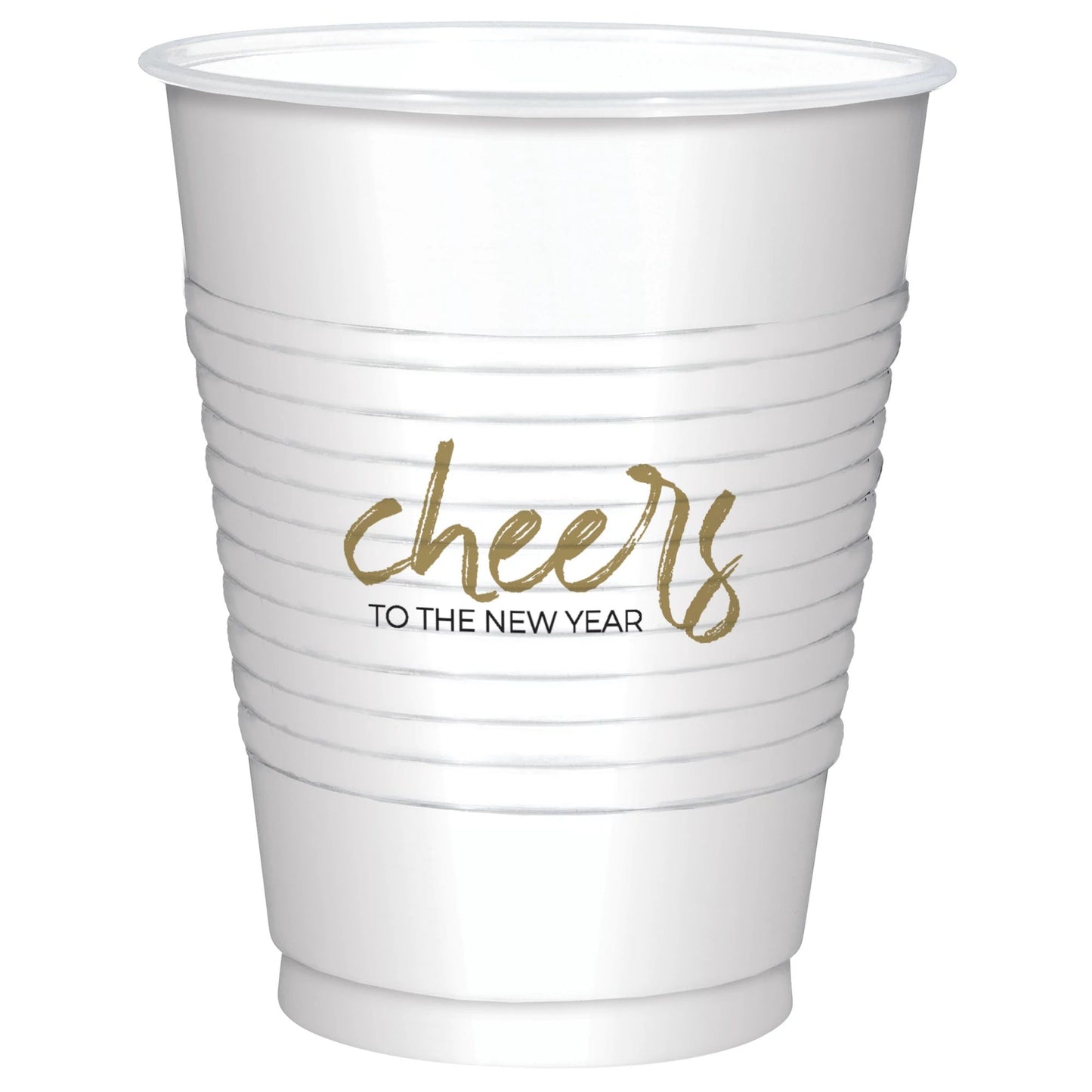 Cheers To The New Year Printed Plastic Tumblers 25ct