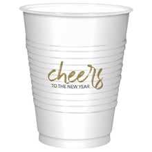 Cheers To The New Year Printed Plastic Tumblers 25ct