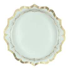 Golden Garden Party Shaped-Edge 8.25in Plates 8ct - Foil Stamping