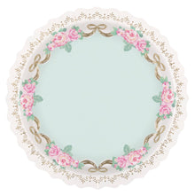 Golden Garden Party Shaped-Edge 11in Plates 8ct - Foil Stamping