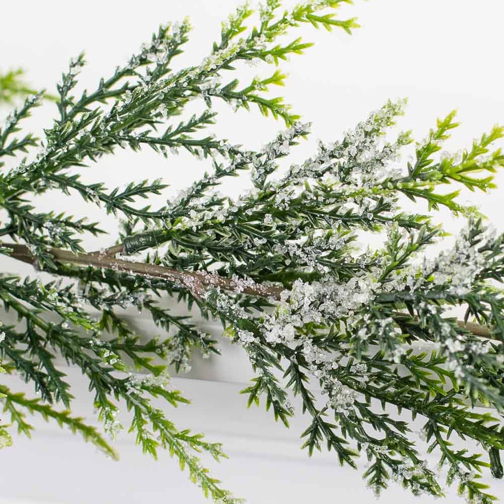 72" Artificial Icy Cedar Juniper Garland