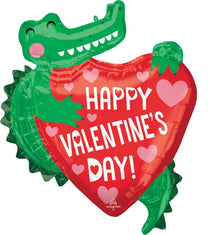 #S07 Gator Valentine 27in Balloon