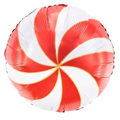 S02 Red Candy Round Foil Balloon 18in