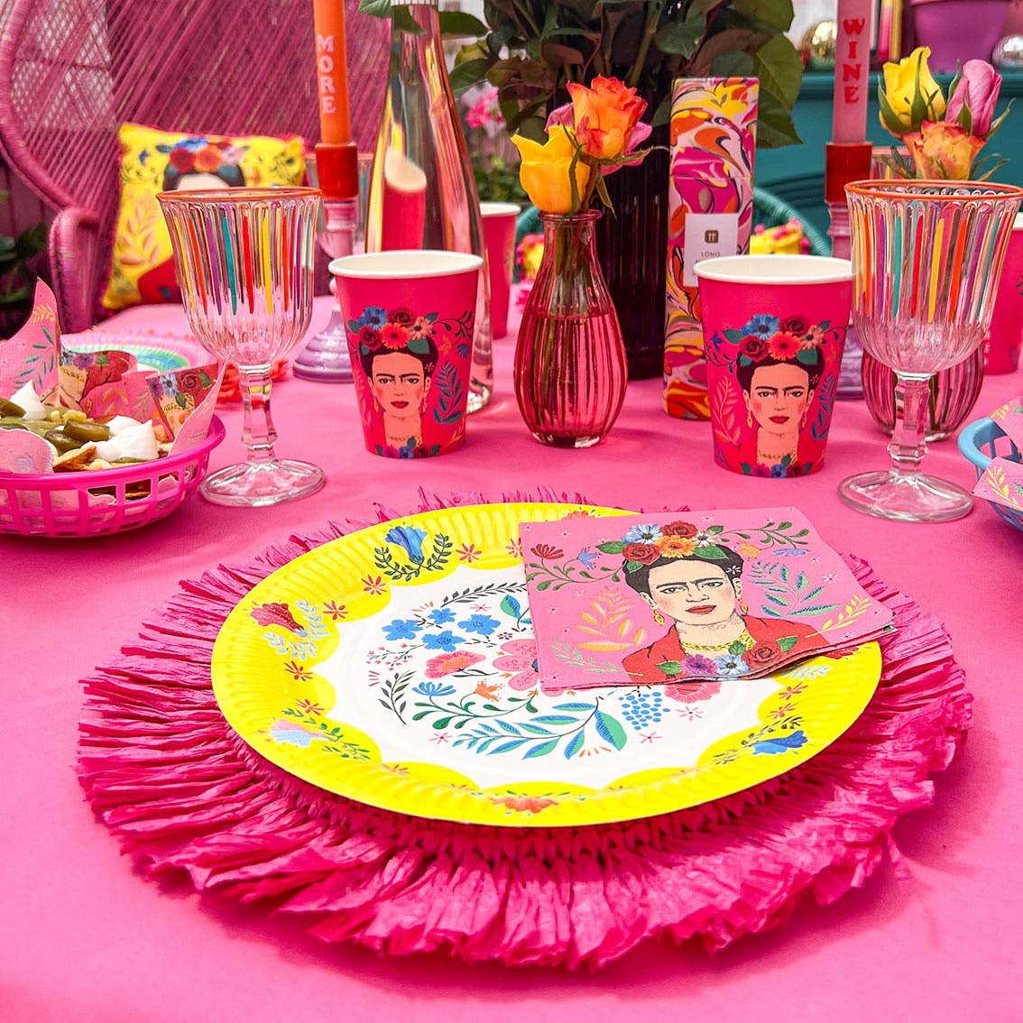 Frida Kahlo Cocktail Napkin | Fiesta Party |