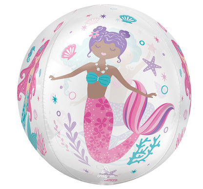 #159 Shimmering Mermaids Orbz 16in Balloon