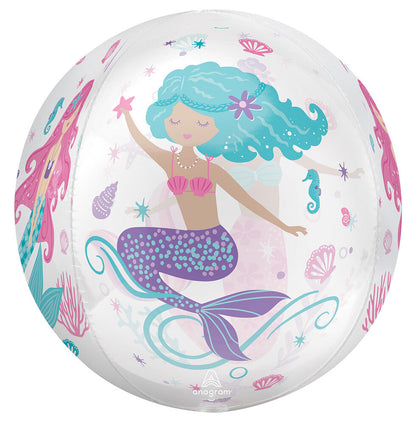 #159 Shimmering Mermaids Orbz 16in Balloon