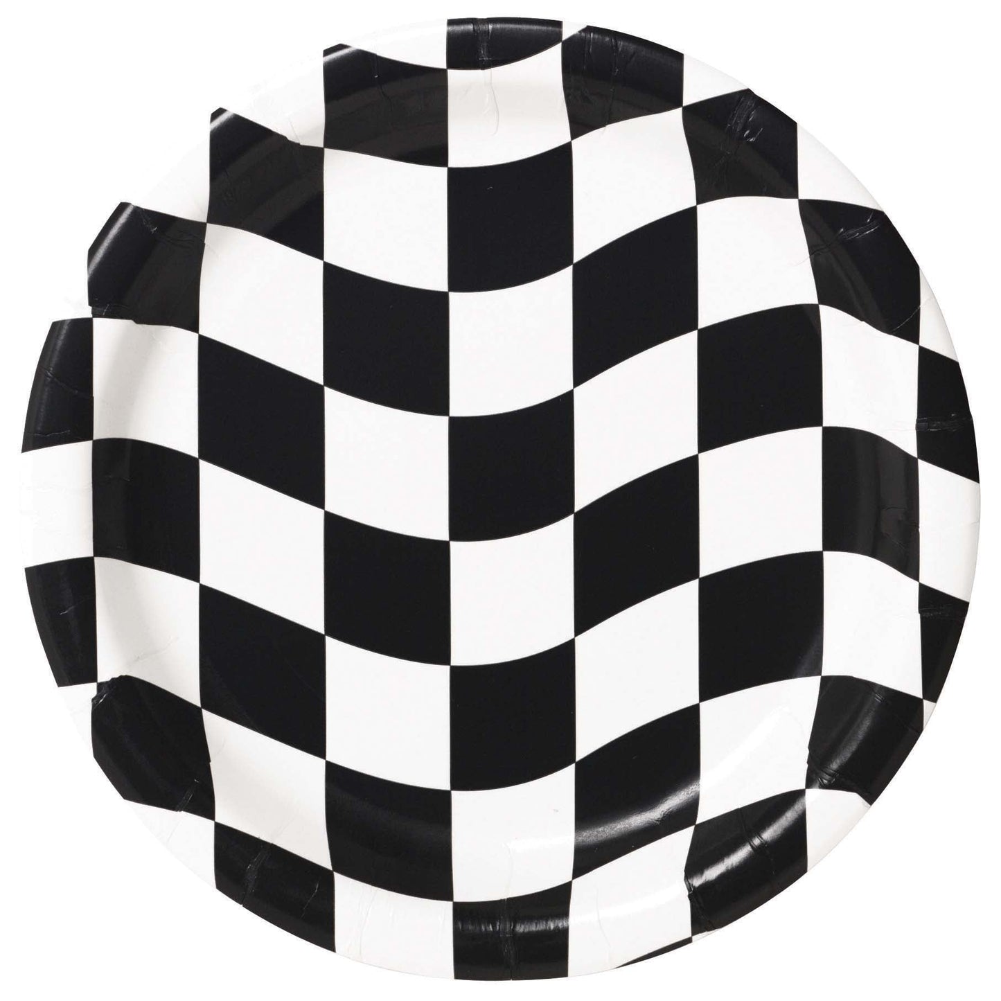 Black & White Check 9in Plates 8ct