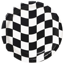 Black & White Check 9in Plates 8ct