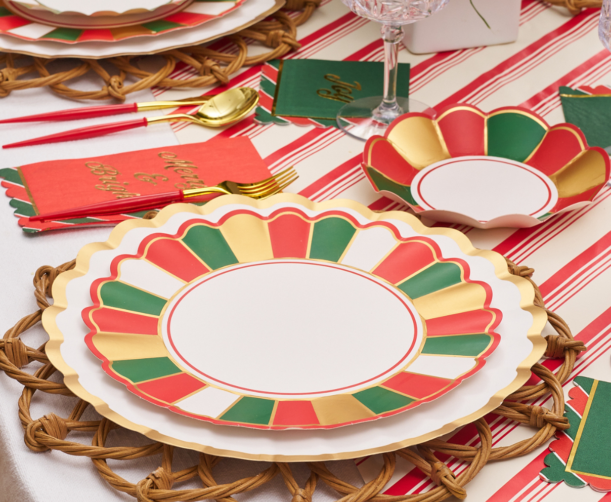 Joyful Christmas 10.5in Dinner Plates 8ct