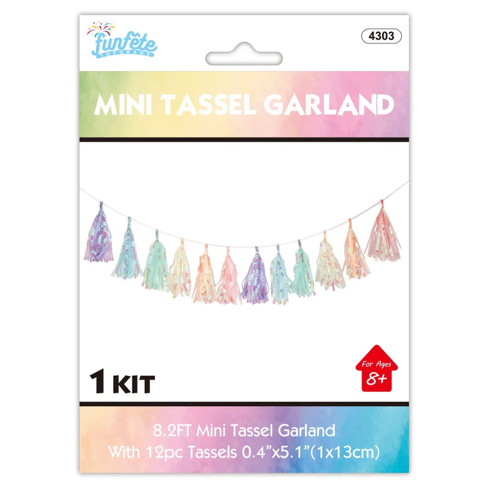 Mini Tassel Garland Pastel