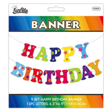 Birthday Jointed Banner w/ Stars 9.8ft
