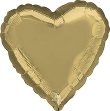 #687 White Gold Heart 18in Balloon