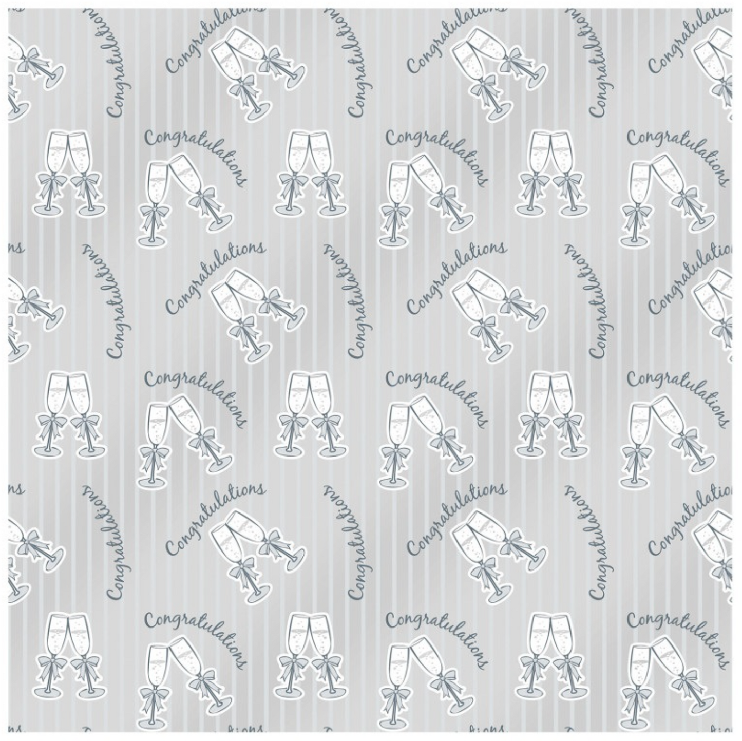 Metallic Congratulations Bubbly Gift Wrap 30in x 5ft