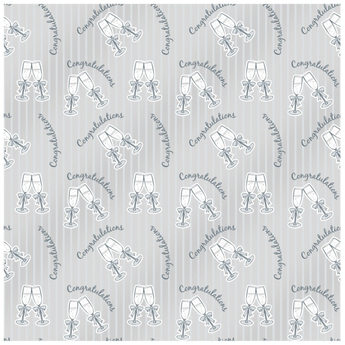 Metallic Congratulations Bubbly Gift Wrap 30in x 5ft