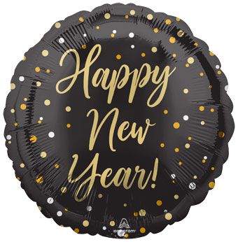 S77 New Year Gold 18in Balloon