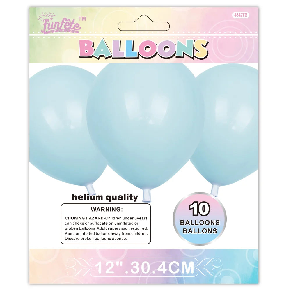 Macaron Tiffany Blue 12in Latex Balloons 10ct