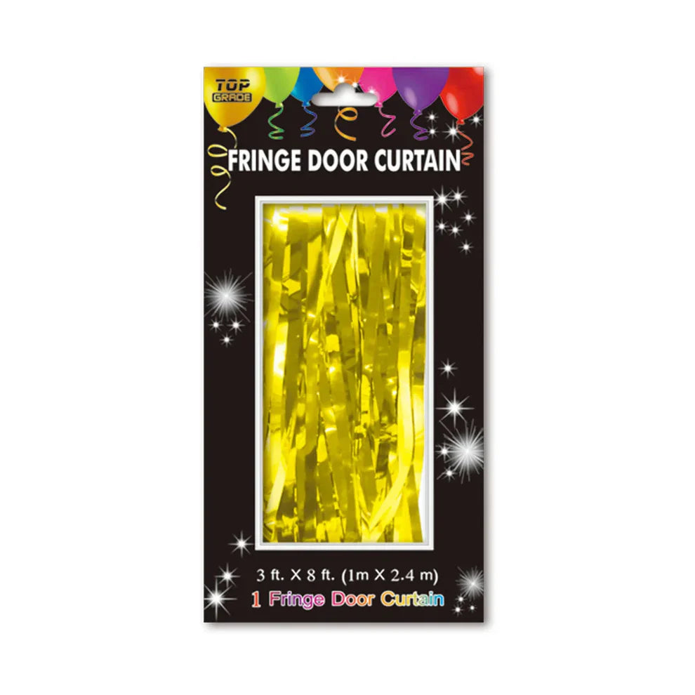 Foil Fringe Curtain 3ft x 8ft - Gold