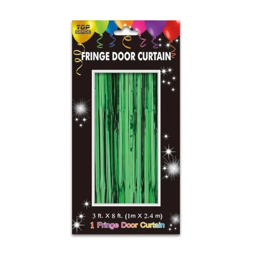 Foil Fringe Curtain 3ft x 8ft - Green