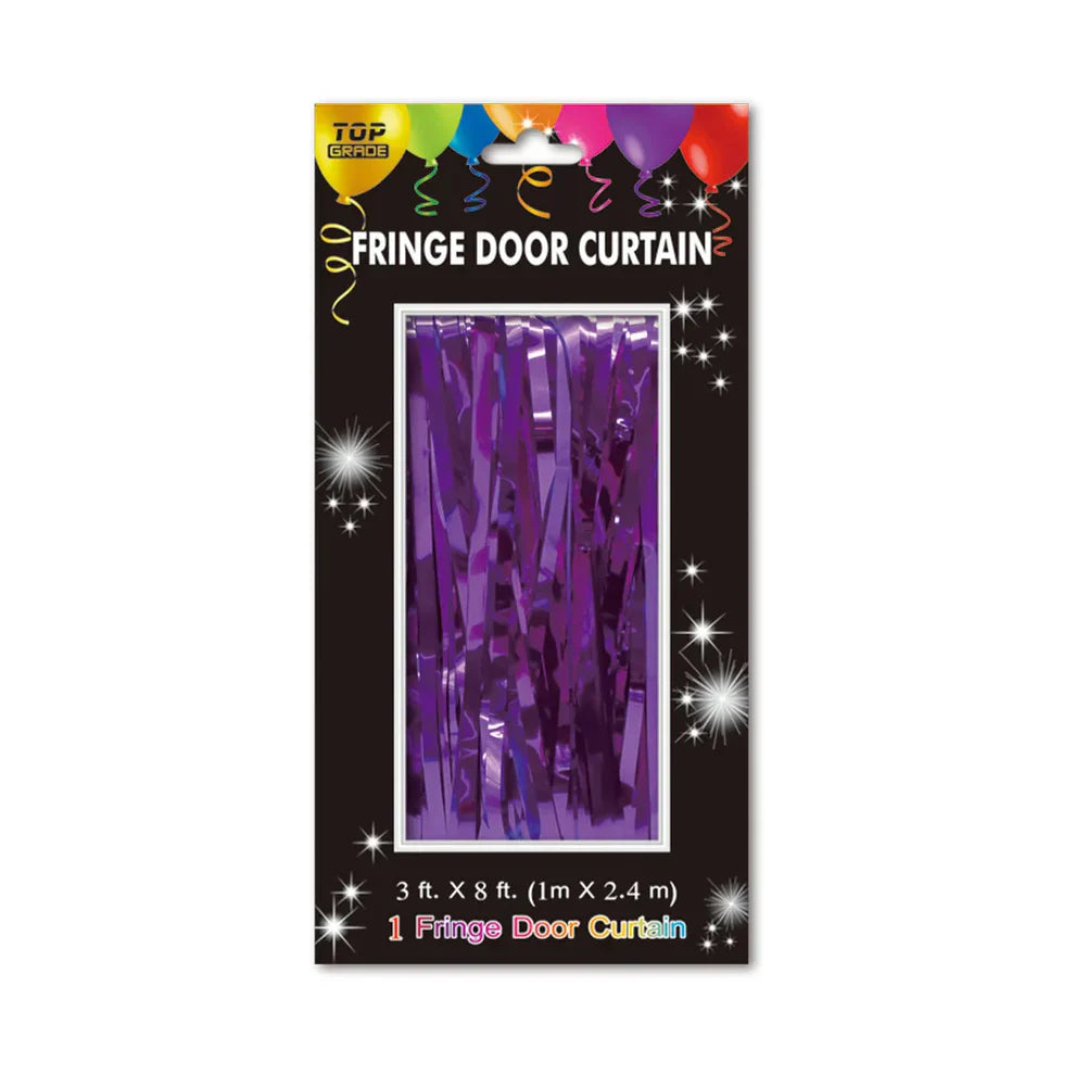 Foil Fringe Curtain 3ft x 8ft - Purple