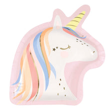 Dainty Unicorn Shaped Plates 8ct - Foil Stamping