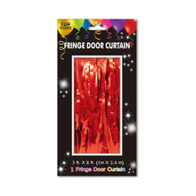 Foil Fringe Holographic Curtain 3ft x 8ft - Red