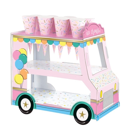 Rainbow Birthday Sweets Ice Cream Truck Dessert Stand with Ice Cream Wrappers